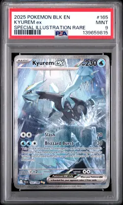 2025 POKEMON BLK EN-BLACK BOLT SPECIAL ILLUSTRATION RARE #165 KYUREM EX PSA 9 - Image 1