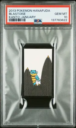 2013 POKEMON HANAFUDA KANTO JANUARY BLASTOISE PSA 10 - Image 1