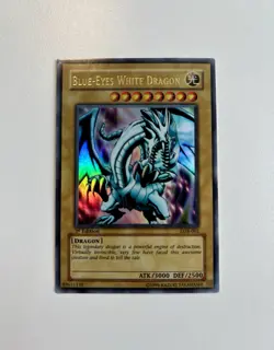 Yu-Gi-Oh! Old Blue-Eyes White Dragon LOB-001 1st Edition Asian English Excellent - Image 2