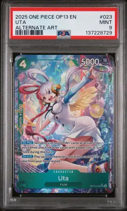 2025 ONE PIECE OP13-CARRYING ON HIS WILL ALTERNATE ART #023 UTA PSA 9 - Image 1