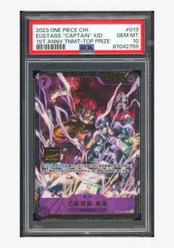 One Piece PSA 10 Eustass Kid SR Promo 2023 ST10-013 1ST Anniv. Top Prize Chinese - Image 1