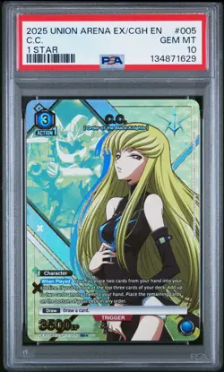 Union Arena TCG C.C. CC Alt Art Holo PSA 10 Gem Mint CCG Code Geass - Image 1