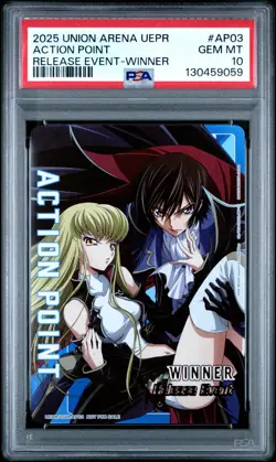 Union Arena TCG C.C. Lelouch Winner Promo Alt Art Holo PSA 10 Gem Mint Code Geas - Image 1