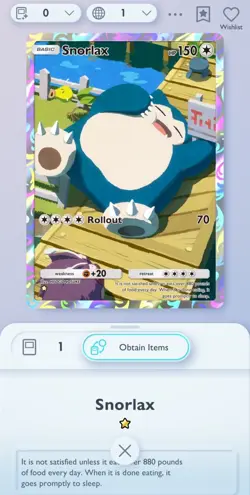 Snorlax ☆ Pokemon TCGP TCG Pocket English ENG Full Art Digital Trading Card - Image 3