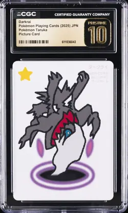 2025 POKEMON PLAYING CARDS JPN DARKRAI CGC 10 PRISTINE - Image 1