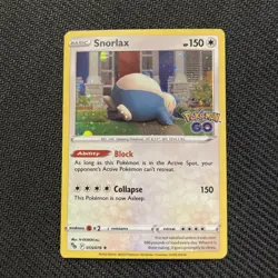 Snorlax 055/078 Cosmos Holo - Pokemon GO Card - SWIRL - Image 1