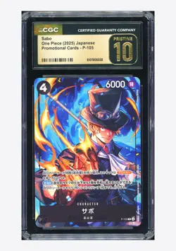 One Piece CGC 10 PRISTINE Sabo Promo 2025 P-105 Promo Card Japanese - Image 1