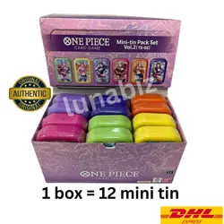 1 Box of One Piece Card Game Mini-tin Pack Set Vol.2 Asian Limited 12 Mini Tins - Image 1