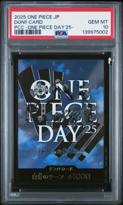 2025 ONE PIECE JPN PREMIUM CARD COLL -ONE PIECE DAY'25- DON!! CARD PSA 10 - Image 1
