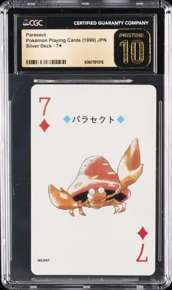 2000 POKEMON SILVER VERSION PLAYING CARD 7 OF DIAMONDS PARASECT CGC 10 PRISTINE - Image 1