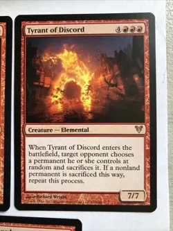 Tyrant Of Discord X3 Avacyn Restored Ex/ NM Cond See Pics Front/back English - Image 3