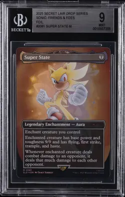 2025 MTG SECRET LAIR DROP SER FOIL SUPER STATE M SONIC: FRIENDS & FOES BGS 9 - Image 1