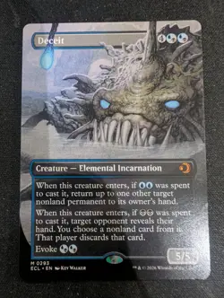 Magic the Gathering Deceit (Borderless) Mythic 293 Lorwyn Eclipsed (Unplayed) - Image 1