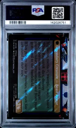 2025 MTG FINAL FANTASY BORDERLESS-SURGE FOIL FANG FEARLESS L'CIE PSA 9 - Image 2