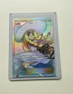Pokemon TCG Sun & Moon Base Set Full Art Holo Rare Trainer Lillie 147/149 - Image 1