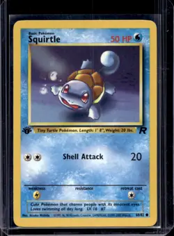2000 Pokemon Team Rocket First Edition Squirtle #68/82 - Image 1