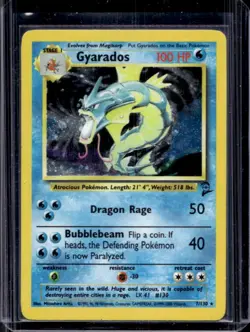 2000 Pokemon Set 2 Gyarados Holo #7/130 - Image 1