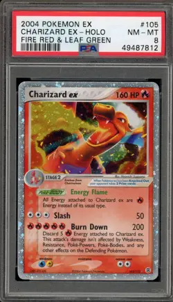 Pokemon Charizard ex EX Fire Red & Leaf Green Holo Ultra Rare #105 PSA 8 - Image 1