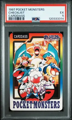 1997 POCKET MONSTERS CARDDASS CHECKLIST PSA 5 - Image 1