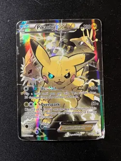 Pokemon TCG Pikachu EX XY124 Holo Promo Card - Image 1