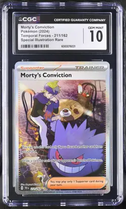 Morty's Conviction 211/162 Special Illustration Rare Pokemon CGC 10 *031 - Image 1