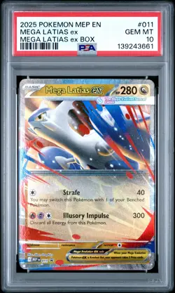 2025 POKEMON MEP EN-ME BLACK STAR PROMO MEGA LATIAS EX BOX MEGA LATIAS EX PSA 10 - Image 1