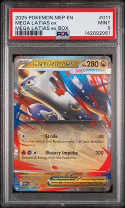 2025 POKEMON MEP EN-ME BLACK STAR PROMO MEGA LATIAS EX BOX MEGA LATIAS EX PSA 9 - Image 1
