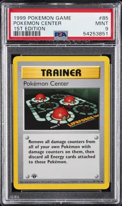 1999 POKEMON BASE SET 1ST EDITION #85 POKEMON CENTER PSA 9 - Image 1
