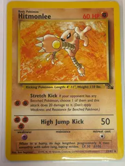Hitmonlee #22 Pokemon Fossil LP/NM - Image 1
