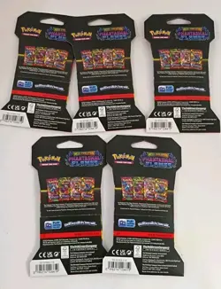 5 Pokemon Card Lot Sleeved Booster Packs Mega Evolution Phantasmal Flames - Image 2