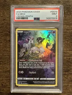 Pokemon Crown Zenith Mew #GG10 Galarian Gallery Holo PSA 9 Mint - Image 1
