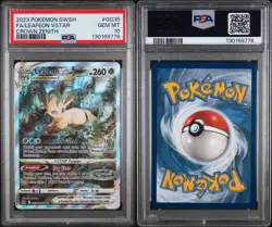 2023 Pokemon SWSH Crown Zenith #GG35 FA Leafeon VSTAR PSA 10 GEM MINT - Image 2