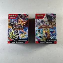 Pokemon TCG: Paldea Evolved & Obsidian Flames Booster Bundle Set 12 Packs New - Image 1