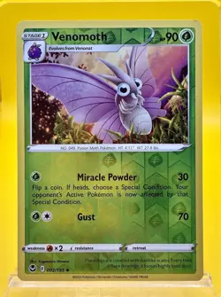 Venomoth 002/195 Rare Reverse Holo Pokemon Card LP-NM - Image 1
