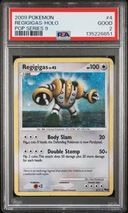 2009 POKEMON POP SERIES 9 #4 REGIGIGAS-HOLO PSA 2 - Image 1