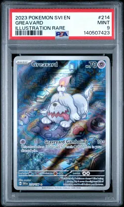 2023 POKEMON SVI EN-SCARLET & VIOLET ILLUSTRATION RARE #214 GREAVARD PSA 9 - Image 1