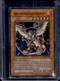 2004 Yu-Gi-Oh! Horus Black Flame Dragon LV6 1st Edition #SOD-EN007 - Image 1