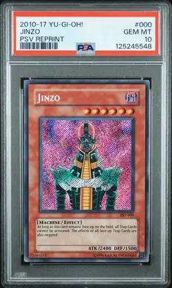 Jinzo PSV-000 Secret Rare 2010 Reprint Yugioh PSA 10 *548 - Image 1