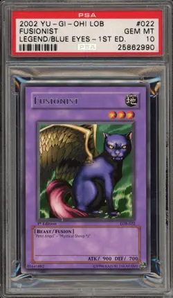 Yu-Gi-Oh! Fusionist Legend of Blue Eyes 1st Edition Rare LOB-022 PSA 10 Gem Mint - Image 1