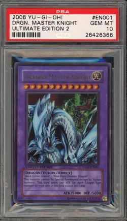 Yu-Gi-Oh! Dragon Master Knight Ultimate Edition 2 UE02-EN001 PSA 10 Gem Mint - Image 1
