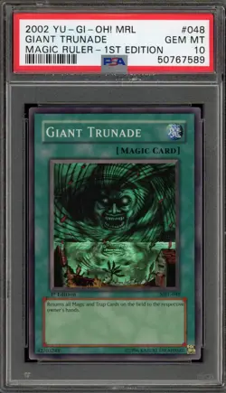 Yu-Gi-Oh! Giant Trunade Magic Ruler 1st Edition Super Rare MRL-048 PSA 10 - Image 1