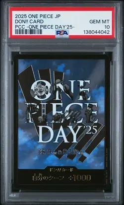 2025 ONE PIECE JPN PREM CARD COLL -ONE PIECE DAY'25- DON!! CARD PSA 10 - Image 1