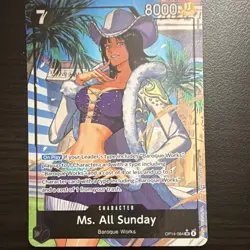 Ms. All Sunday OP14-084 Super Rare Character Card One Piece CCG (ALT ART) - Image 1