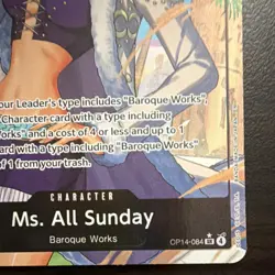 Ms. All Sunday OP14-084 Super Rare Character Card One Piece CCG (ALT ART) - Image 2