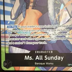 Ms. All Sunday OP14-084 Super Rare Character Card One Piece CCG (ALT ART) - Image 3