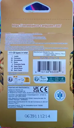 🏴‍☠One Piece PRB-01 Premium The Best Sleeved Booster Pack English Sealed - Image 2