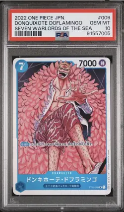 2022 One Piece Japanese DONQUIXOTE DOFLAMINGO Seven Warlords Of The Sea PSA 10 - Image 1