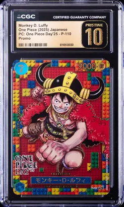 2025 ONE PIECE JPN PC: ONE PIECE DAY'25 PROMO MONKEY D. LUFFY CGC 10 PRISTINE - Image 1