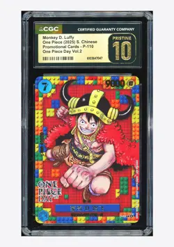 One Piece CGC 10 PRISTINE Monkey D Luffy Promo 2025 P-110 One Piece Day Chinese - Image 1