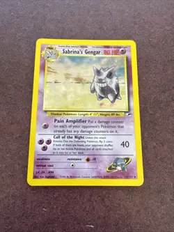 Pokemon TCG Sabrina's Gengar Holo Rare Card 14/132 Gym Heroes - Image 1